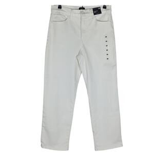 Express Straight Ankle High Rise Hyper Stretch Jeans Size 10 White Denim 27" Ins